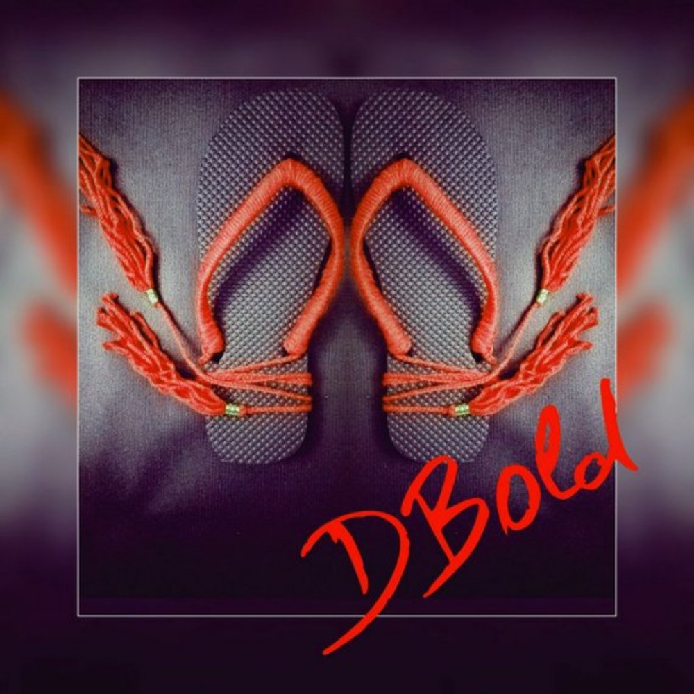 Burnt orange flip flops